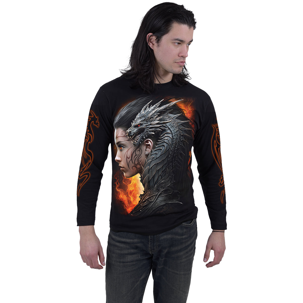 DRACO QUEEN - Longsleeve T-Shirt Black